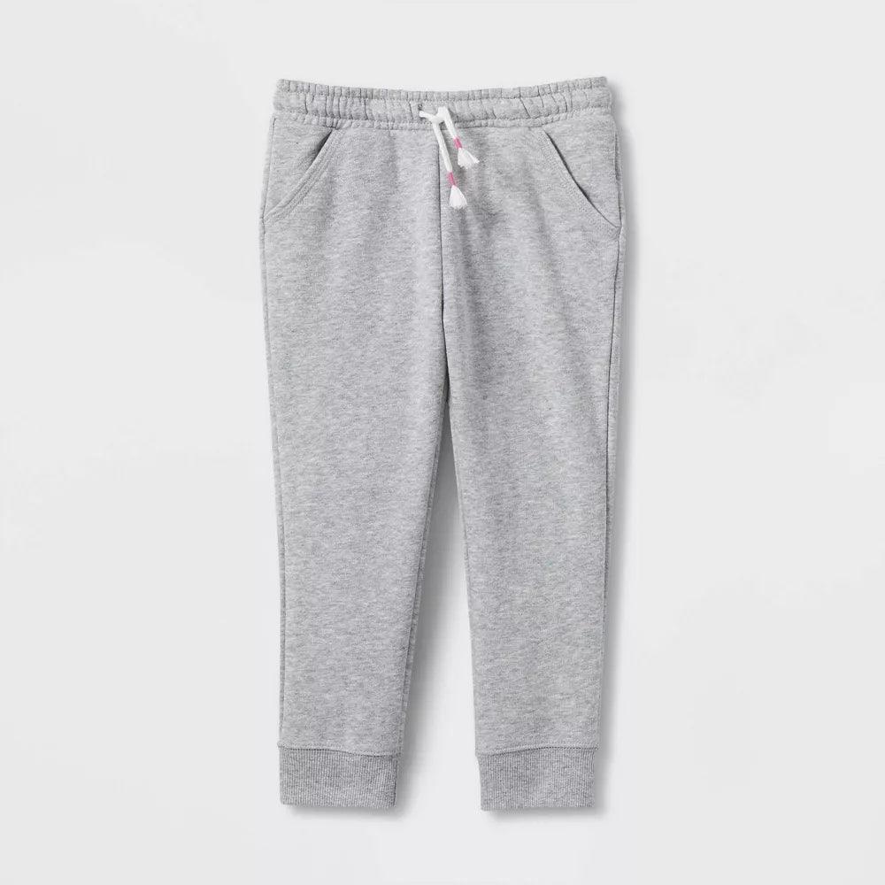 Toddler Girls' Solid Fleece Jogger Pants - Cat & Jack™ Gray – Rainy Day  Deliveries