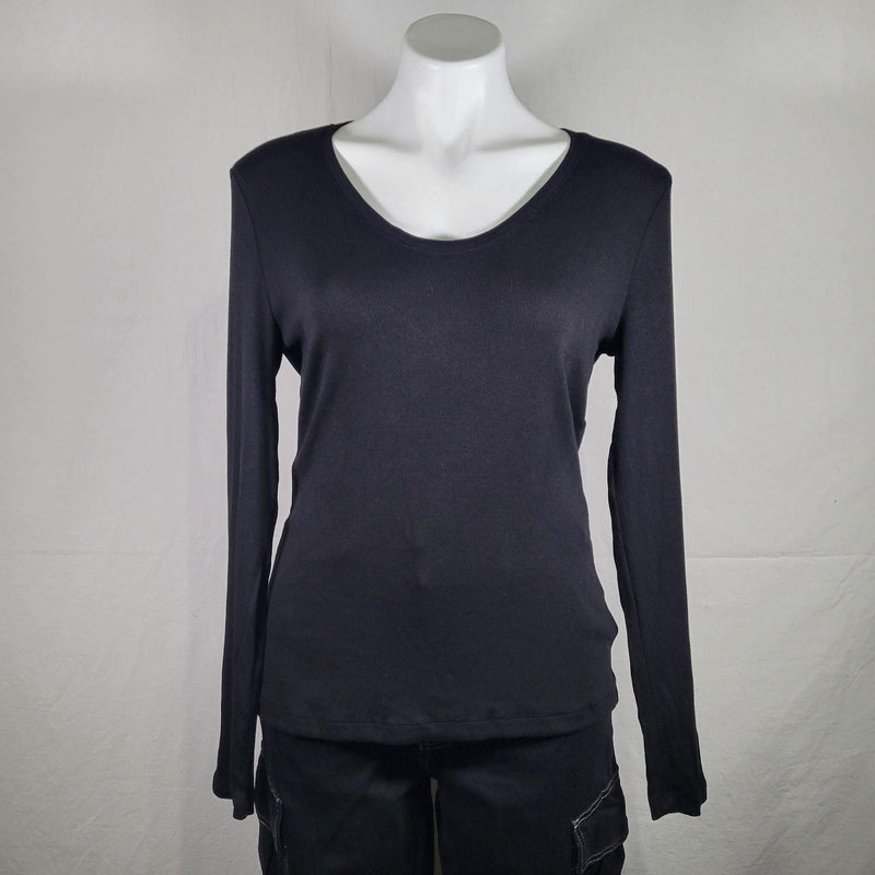 Load image into Gallery viewer, Womens Long Sleeve Scoop Neck Ribbed T Shirt - A New Day Shop Now at Rainy Day Deliveries
