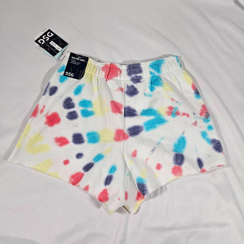 Load image into Gallery viewer, DSG Girls Boyfriend Fleece Shorts Swirl Pride Tie Dye Shop Now at Rainy Day Deliveries
