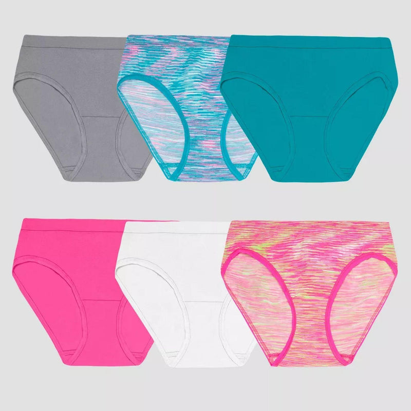 Load image into Gallery viewer, Fruit of the Loom Girls&#39; 6pk Seamless Hipster - Size 10/12 Colors Vary Shop Now at Rainy Day Deliveries
