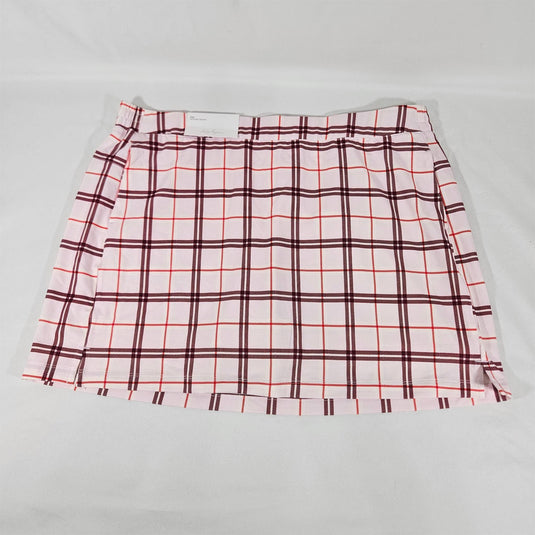 Lady Hagen Women's Clubhouse 16" Woven Skort Plaid Pink - XXL Shop Now at Rainy Day Deliveries