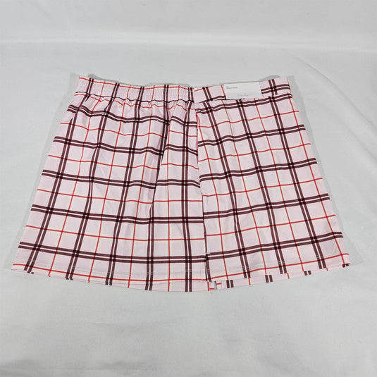Lady Hagen Women's Clubhouse 16" Woven Skort Plaid Pink - XXL Shop Now at Rainy Day Deliveries