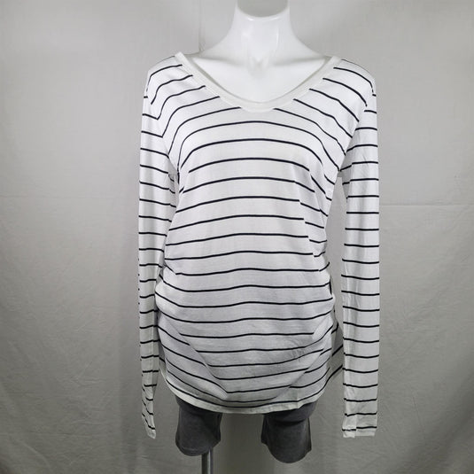 Maternity Long Sleeve Side Shirred T-Shirt - Ingrid & Isabel - Large Shop Now at Rainy Day Deliveries