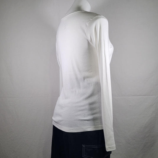 Womens Long Sleeve Scoop Neck Ribbed T Shirt - A New Day Shop Now at Rainy Day Deliveries