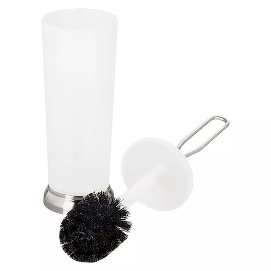 Room Essentials Bathroom Toilet Bowl Brush with Holder Satin Nickel/Frost Shop Now at Rainy Day Deliveries