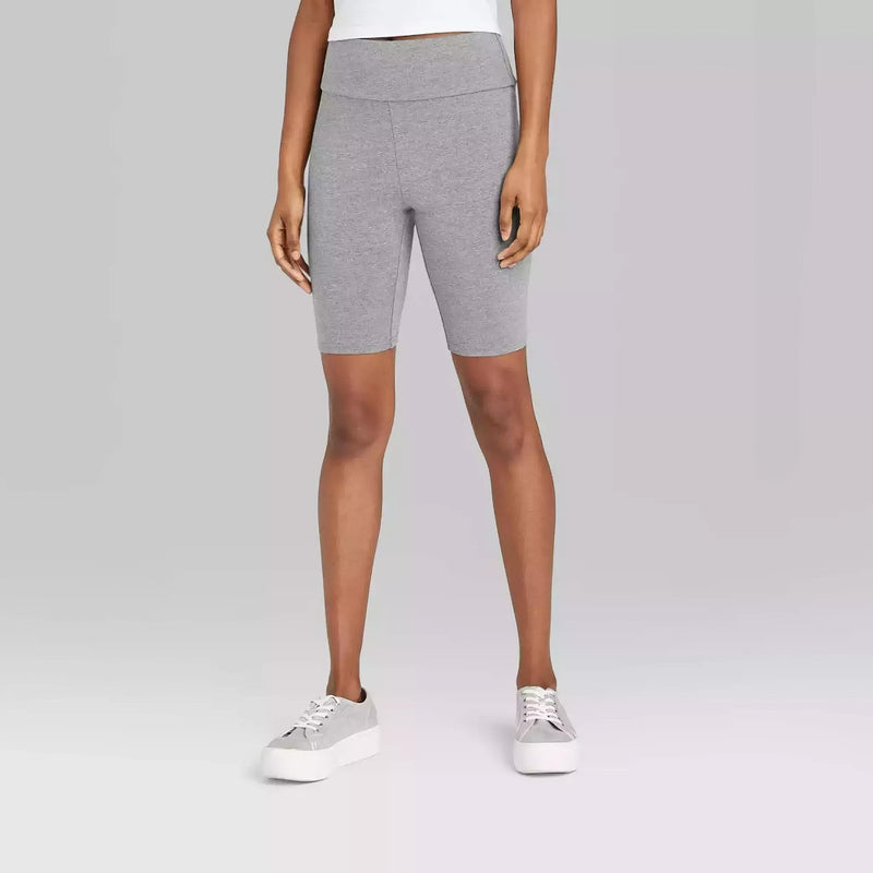 Load image into Gallery viewer, Wild Fable Bike Shorts - Women&#39;s High Rise Extra Small Heather Gray Shop Now at Rainy Day Deliveries
