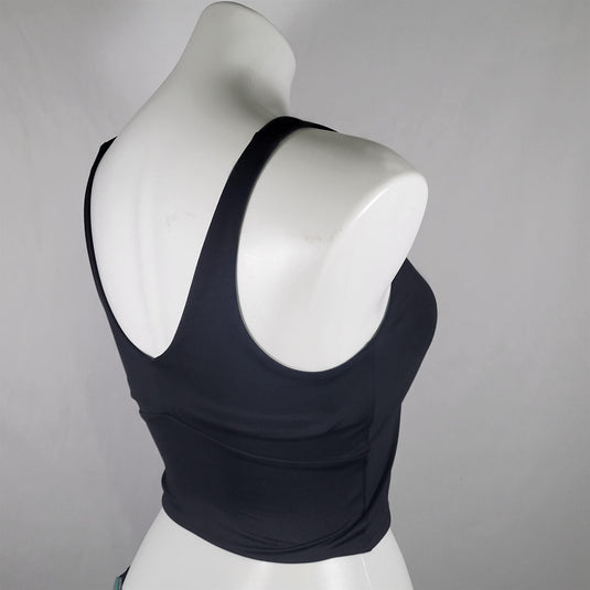 Women's Light Support V-Neck Cropped Sports Bra - All In Motion Black Shop Now at Rainy Day Deliveries