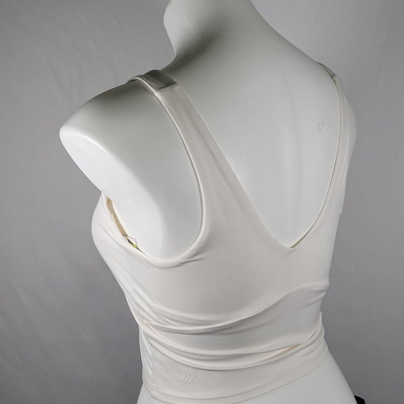 Load image into Gallery viewer, Women&#39;s Light Support V-Neck Cropped Sports Bra - White Shop Now at Rainy Day Deliveries
