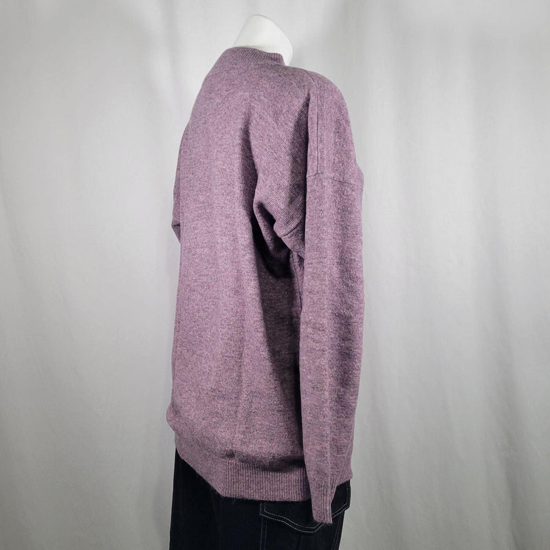 Load image into Gallery viewer, Heather Purple Mock Turtleneck Sweater - XS Shop Now at Rainy Day Deliveries
