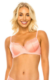 Floral Lace-Trimmed Demi Bra with Two-Hook Closure & Underwire Shop Now at Rainy Day Deliveries