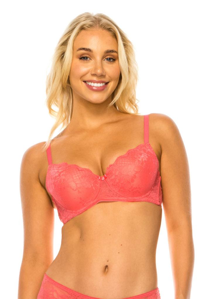 Load image into Gallery viewer, Floral Lace Bra with Two-Hook Closure &amp; Underwire Shop Now at Rainy Day Deliveries
