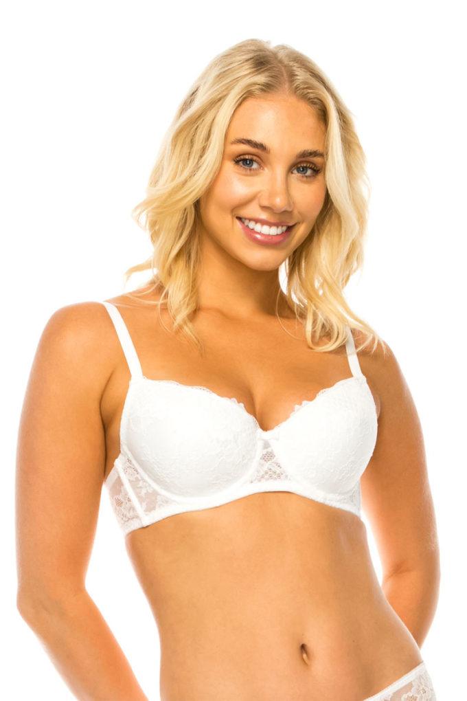 Load image into Gallery viewer, Floral Lace Bra with Two-Hook Closure &amp; Underwire Shop Now at Rainy Day Deliveries
