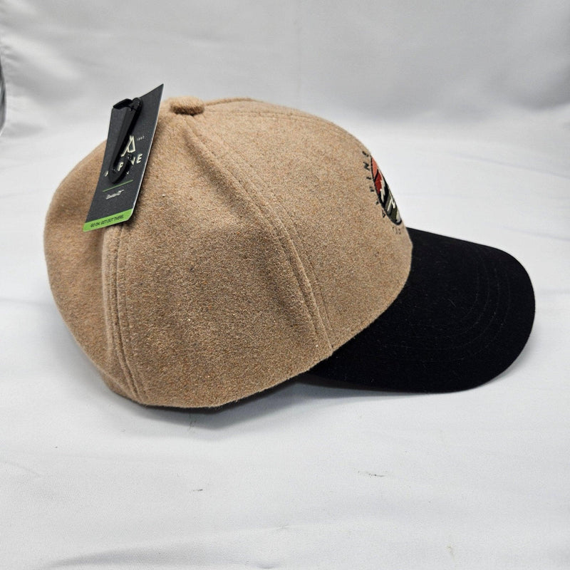 Load image into Gallery viewer, Alpine Design Co Adjustable Felt Ball Cap - Tan with Black Bill Shop Now at Rainy Day Deliveries
