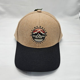 Alpine Design Co Adjustable Felt Ball Cap - Tan with Black Bill Shop Now at Rainy Day Deliveries