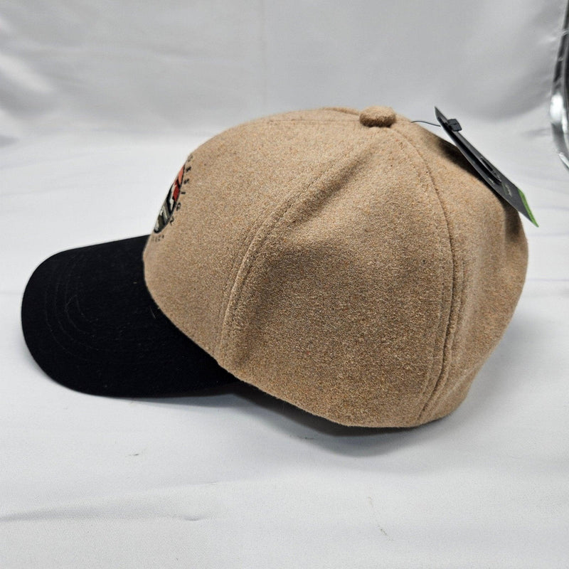 Load image into Gallery viewer, Alpine Design Co Adjustable Felt Ball Cap - Tan with Black Bill Shop Now at Rainy Day Deliveries
