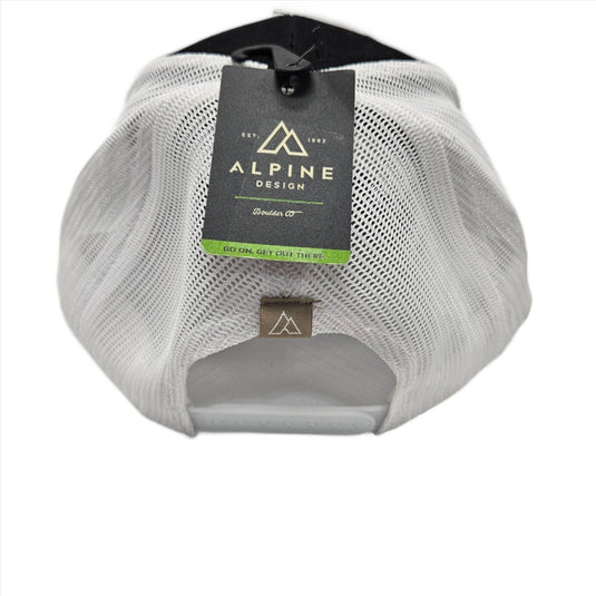 Alpine Design Co Adjustable Trucker Hat - Black with White Mesh Shop Now at Rainy Day Deliveries