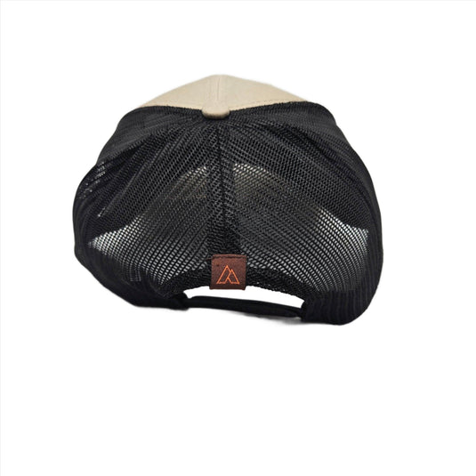 Alpine Design Co Adjustable Trucker Hat - Tan with Black Mesh Shop Now at Rainy Day Deliveries