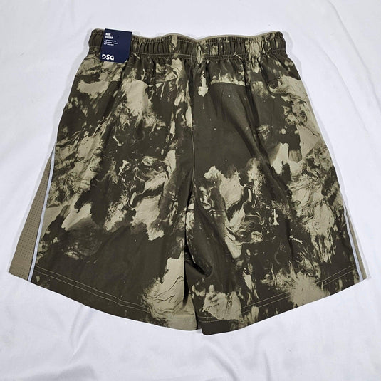 DSG Mens Stride Running Shorts Swirl Light Olive Small Shop Now at Rainy Day Deliveries