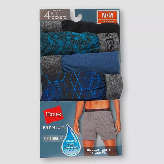Hanes Premium Men's 4pk Knit Boxers - Various Colors Medium – Rainy Day  Deliveries