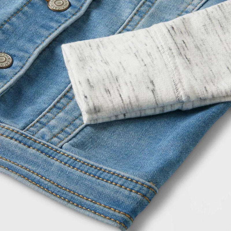 Load image into Gallery viewer, Toddler Girls&#39; Cat Hood Denim Jacket - Cat &amp; Jack™ Medium Wash Shop Now at Rainy Day Deliveries
