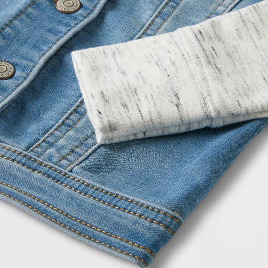 Toddler Girls' Cat Hood Denim Jacket - Cat & Jack™ Medium Wash Shop Now at Rainy Day Deliveries