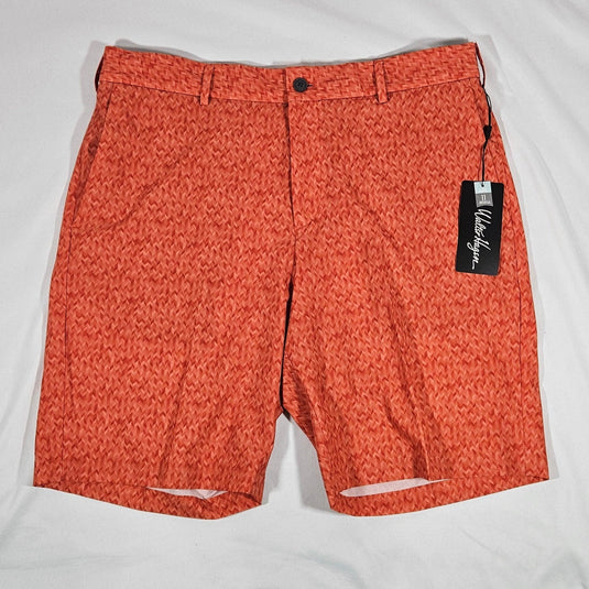 Walter Hagen Men's Perfect 11 Performance Golf Shorts in Vibrant Orange - Superior Comfort and Style on the Course Shop Now at Rainy Day Deliveries