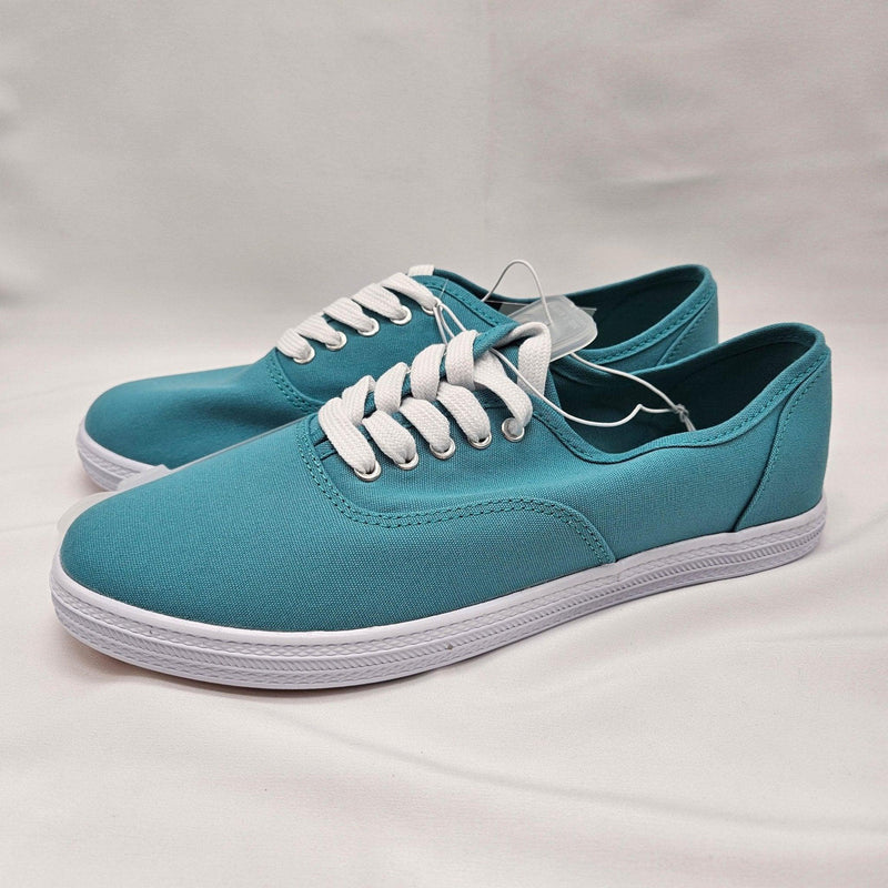 Load image into Gallery viewer, Women&#39;s Lunea Canvas Lace Up Shoes - Teal Universal Thread Shop Now at Rainy Day Deliveries
